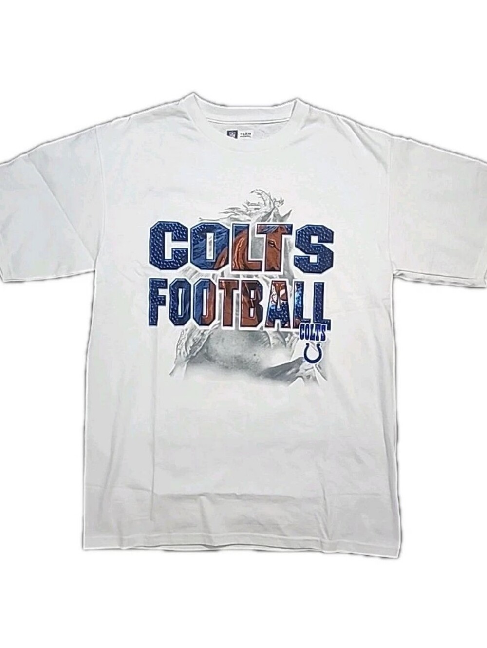 NIKE Team Apparel Vintage Colts Football Graphic Tee Shirt Size M